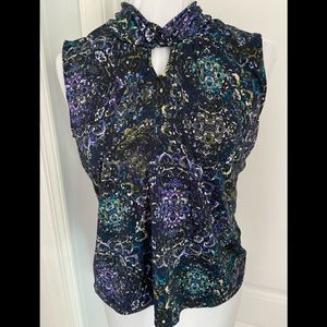 MULTICOLOR TAHARI SLEEVES TOP